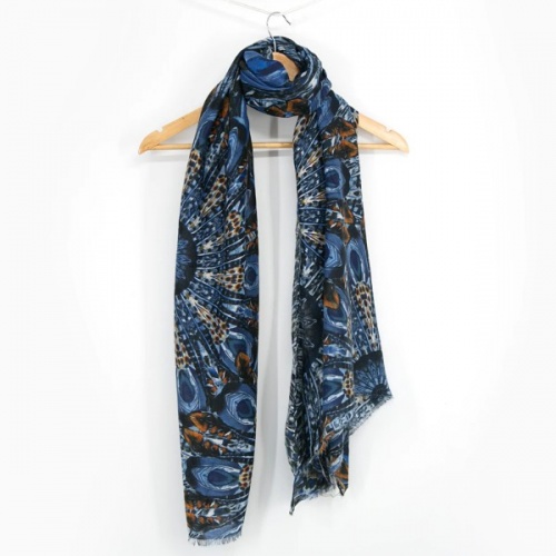 Peacock Scarf in Blue by Tilley & Grace